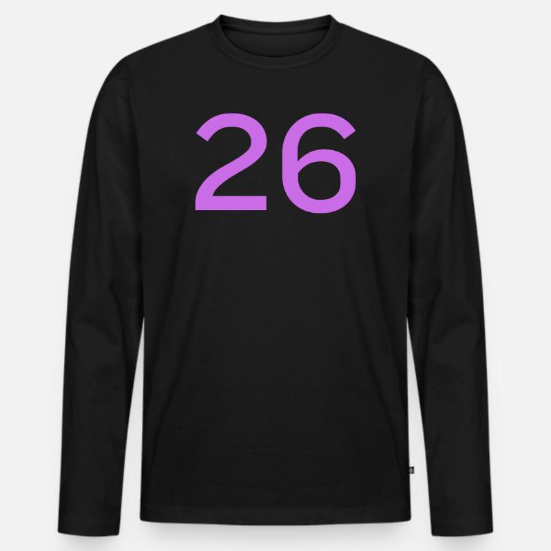 26 - Männer Premium Bio Langarmshirt - Schwarz