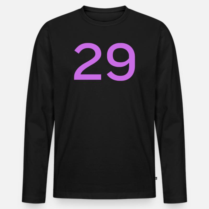 29 - Männer Premium Bio Langarmshirt - Schwarz