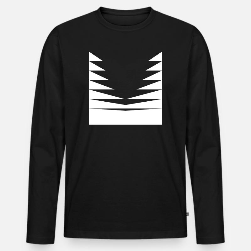 Triangles Pattern design - Men's Premium Organic Long Sleeve Shirt - black