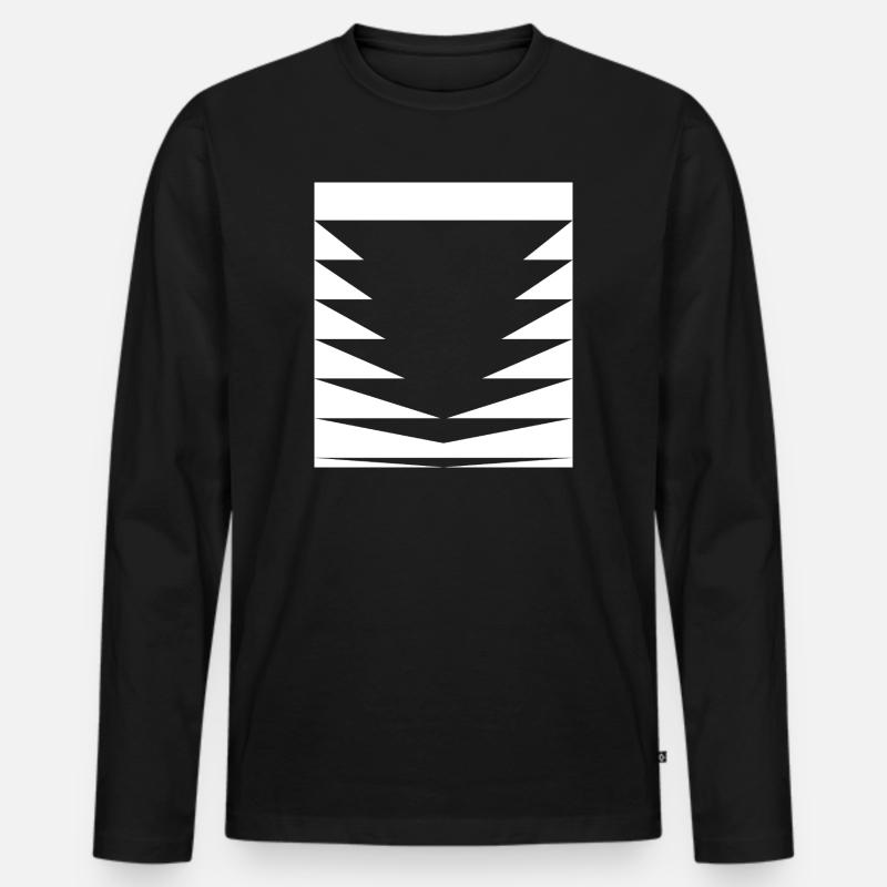 black triangles pattern - Men's Premium Organic Long Sleeve Shirt - black
