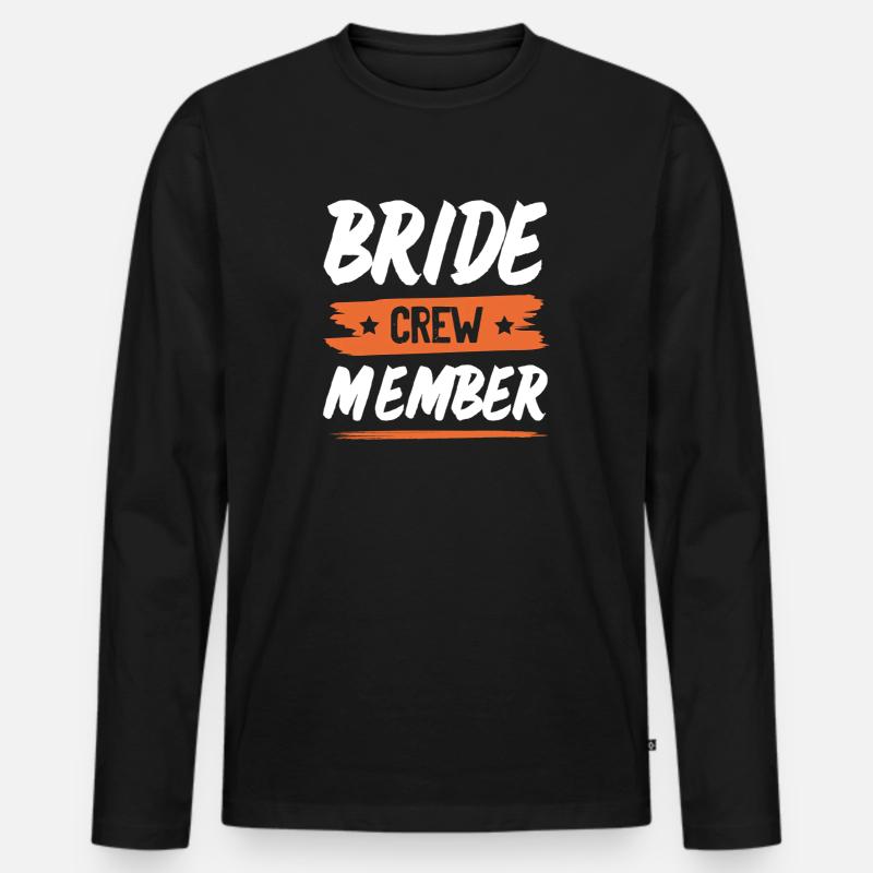 Bride Crew - Männer Premium Bio Langarmshirt - Schwarz