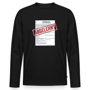 Kaffeepause - Männer Premium Bio Langarmshirt - Schwarz - Vorne - Nico (187cm)