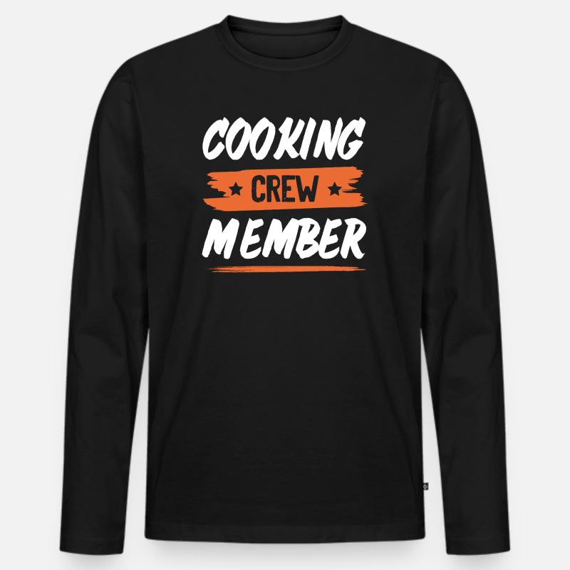 Cooking Crew - Männer Premium Bio Langarmshirt - Schwarz