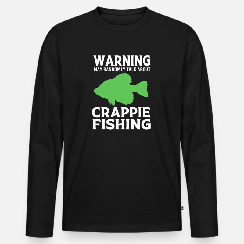 Sonnenbarsch Crappie Fisch Barsch - Männer Premium Bio Langarmshirt - Schwarz