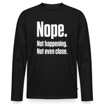 Nein, das passiert nicht, neurodivergente PDA-Stolz - Männer Premium Bio Langarmshirt - Schwarz - Vorne - Nico (187cm)