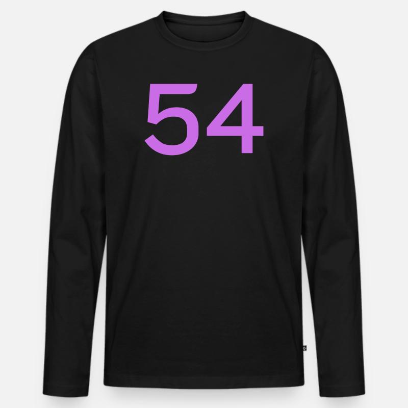 54 - Männer Premium Bio Langarmshirt - Schwarz