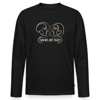 Against division - Men's Premium Organic Long Sleeve Shirt - black - Front - Nico (187cm)