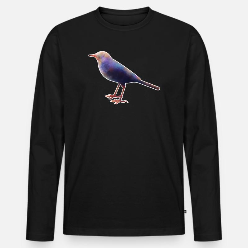 Wagtail.1 - Men's Premium Organic Long Sleeve Shirt - black