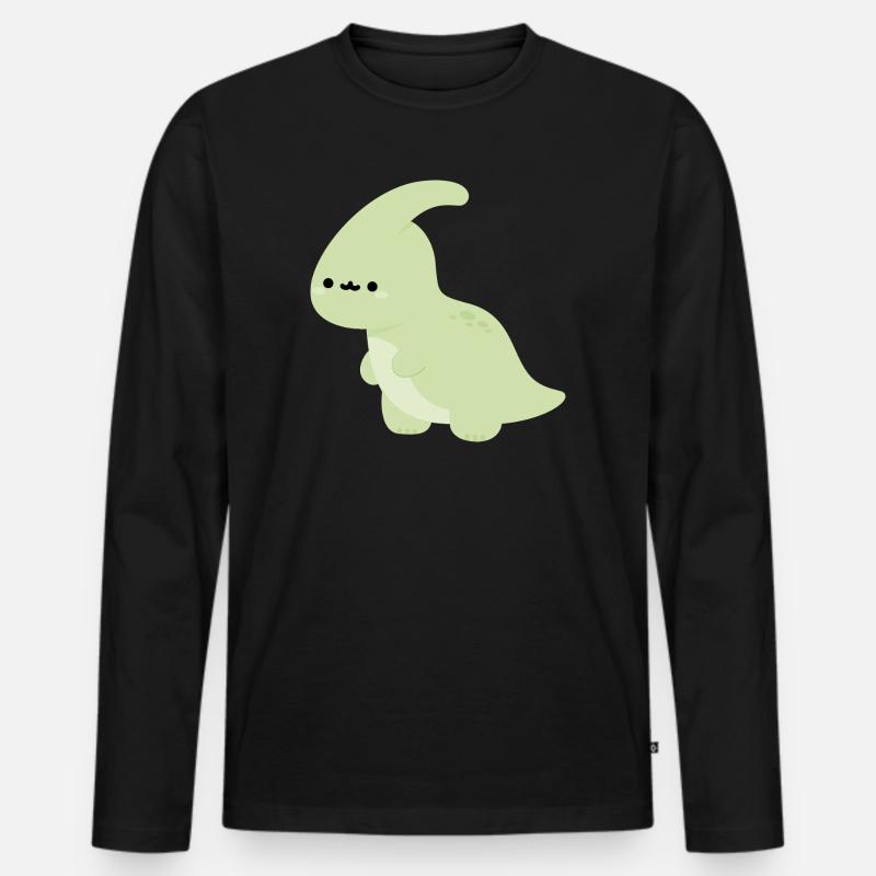 Parasaurolophus Perry - Männer Premium Bio Langarmshirt - Schwarz