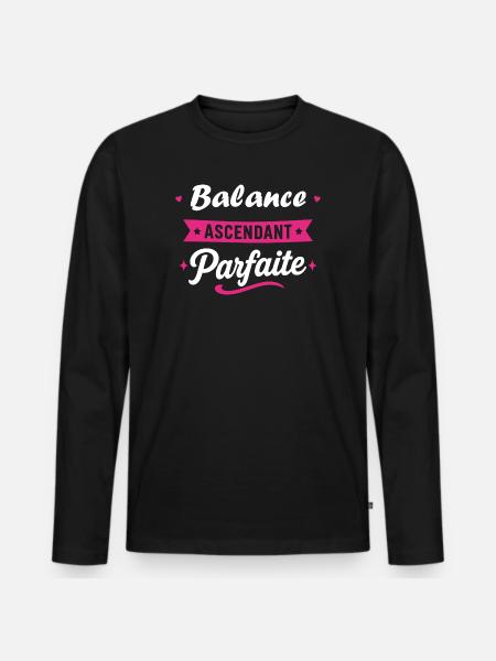 Balance Ascendant Parfaite - T-shirt manches longues Premium bio Homme - noir