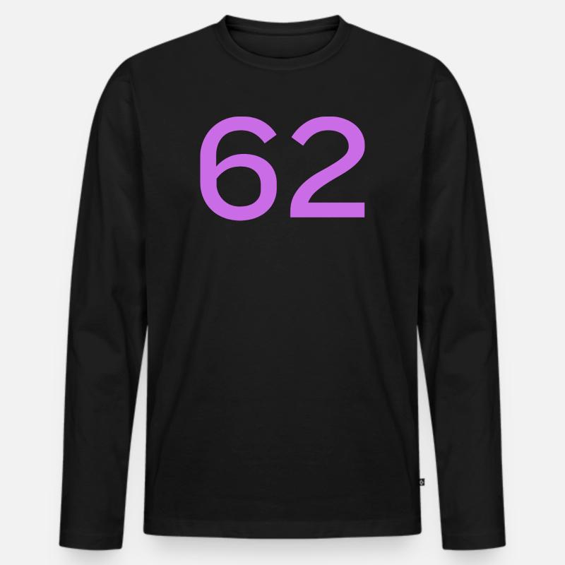 62 - Männer Premium Bio Langarmshirt - Schwarz