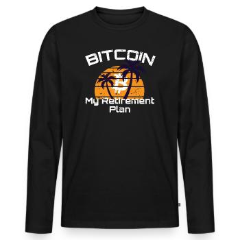 Bitcoin - 21 Million - Cryptocurrency - Männer Premium Bio Langarmshirt - Schwarz - Vorne - Nico (187cm)