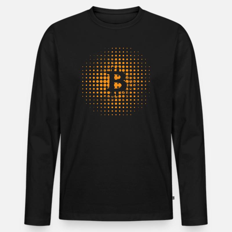 Bitcoin, Bitcoiner Geschenkidee - Männer Premium Bio Langarmshirt - Schwarz