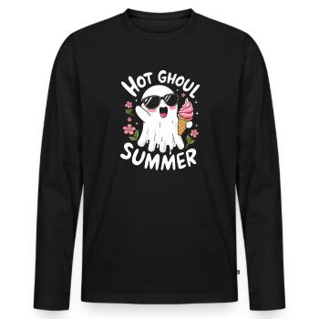 Hot Ghoul Summerween Halloween - Männer Premium Bio Langarmshirt - Schwarz - Vorne - Nico (187cm)