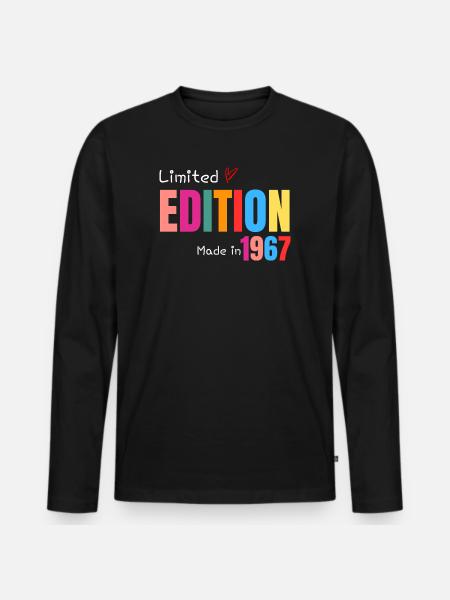Limited edition Made in 1967 - Men's Premium Organic Long Sleeve Shirt - black