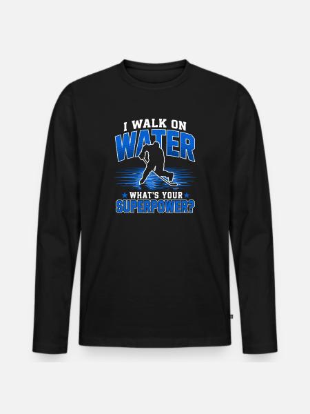 Wasserlaufen Eishockey Superkraft - Men's Premium Organic Long Sleeve Shirt - black