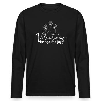 Social Worker Quote Brings Me Joy Social - Men's Premium Organic Long Sleeve Shirt - black - Front - Nico (187cm)