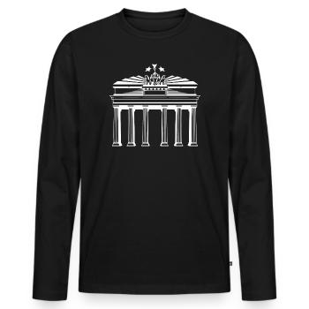 Brandenburg Gate Berlin Attraction - Men's Premium Organic Long Sleeve Shirt - black - Front - Nico (187cm)