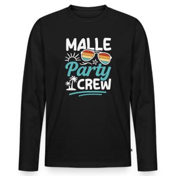 Équipe de fête Malle Groupes de vacances à Majorque - T-shirt manches longues Premium bio Homme - noir - Devant - Nico (187cm)