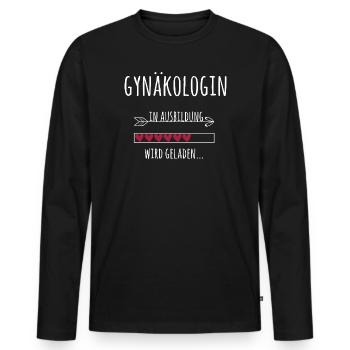 Gynäkologin Ausbildung Medizinstudium Ärztin  - Männer Premium Bio Langarmshirt - Schwarz - Vorne - Nico (187cm)