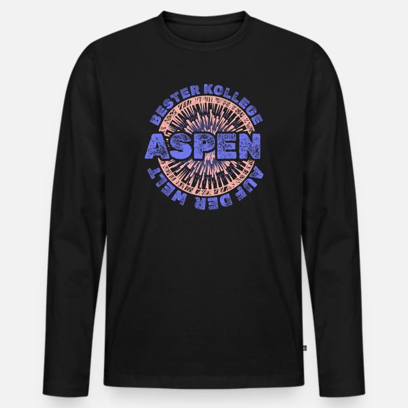 Mitarbeiter Aspen - Männer Premium Bio Langarmshirt - Schwarz