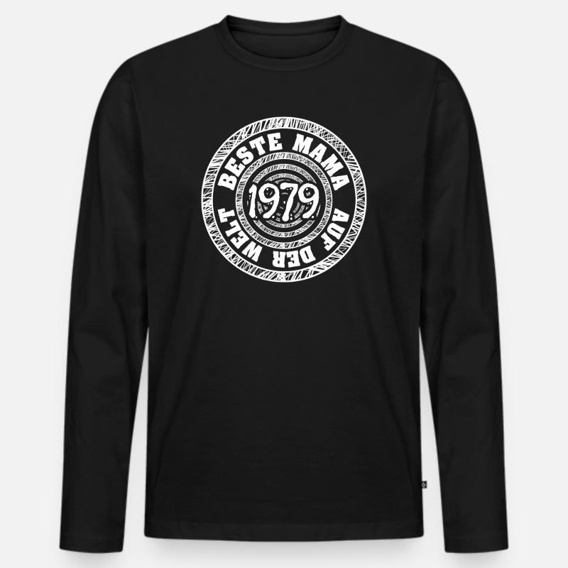 1979 - Männer Premium Bio Langarmshirt - Schwarz