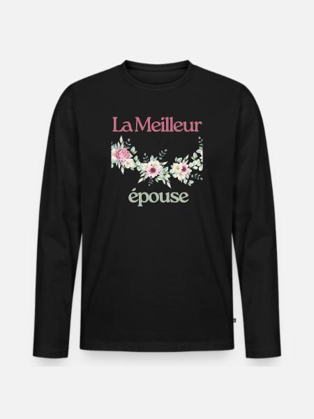 La Meilleur épouse - T-shirt manches longues Premium bio Homme - noir