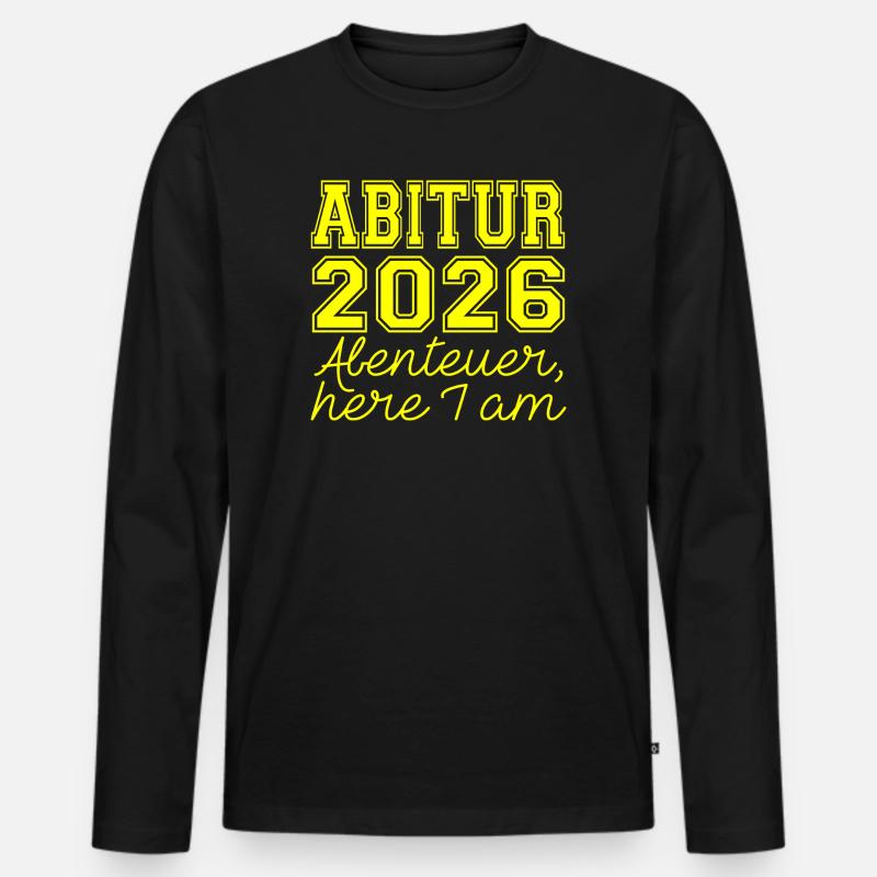 ABI 2026 - Männer Premium Bio Langarmshirt - Schwarz