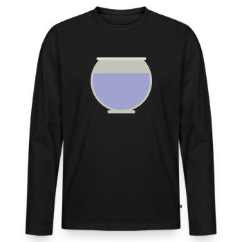 Bocal à poissons - T-shirt manches longues Premium bio Homme - noir - Devant - Nico (187cm)