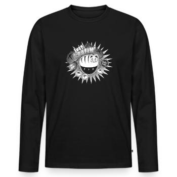 Pain de chat drôle - Juste dégoûter - T-shirt manches longues Premium bio Homme - noir - Devant - Nico (187cm)
