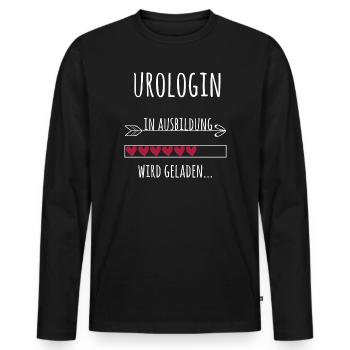 Urologin Ausbildung Medizinstudium Ärztin Medizin  - Männer Premium Bio Langarmshirt - Schwarz - Vorne - Nico (187cm)