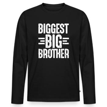 Biggest Big Brother - Men's Premium Organic Long Sleeve Shirt - black - Front - Nico (187cm)