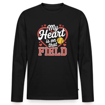 Softball Sprüche Softball Lustig Softball Geschenk - Männer Premium Bio Langarmshirt - Schwarz - Vorne - Nico (187cm)