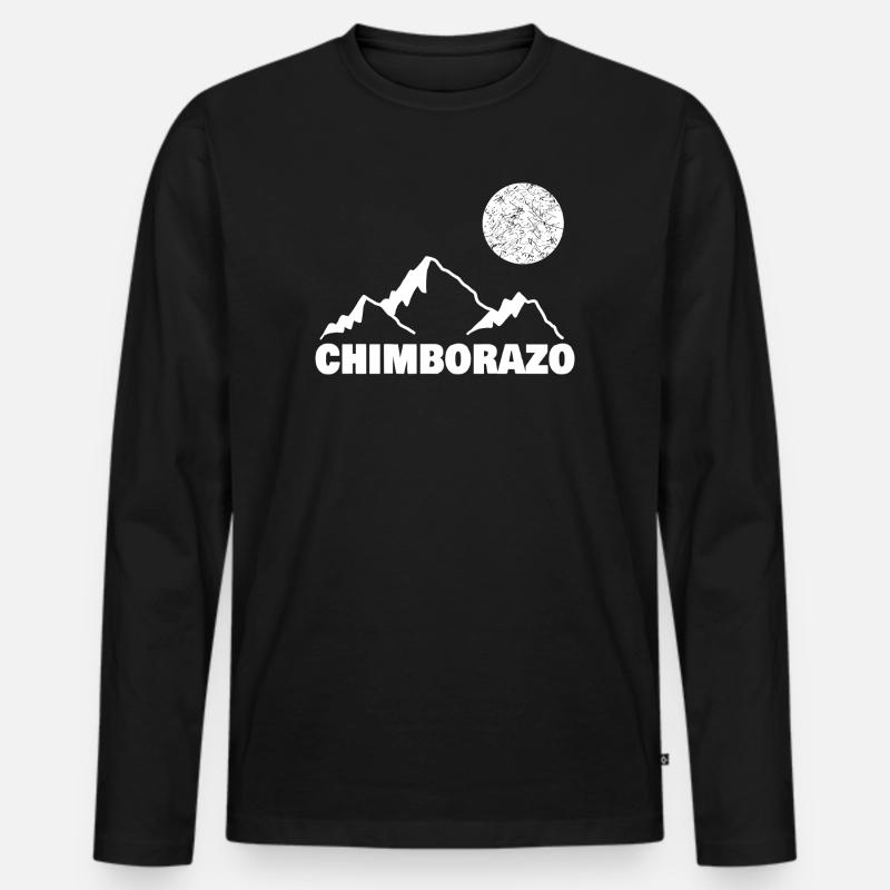 chimborazo - Männer Premium Bio Langarmshirt - Schwarz