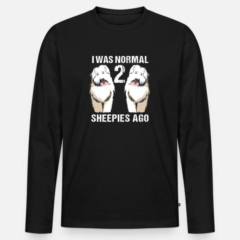 Englischer Schäferhund - Männer Premium Bio Langarmshirt - Schwarz