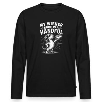My Viennese is really a challenge! Funny - Men's Premium Organic Long Sleeve Shirt - black - Front - Nico (187cm)