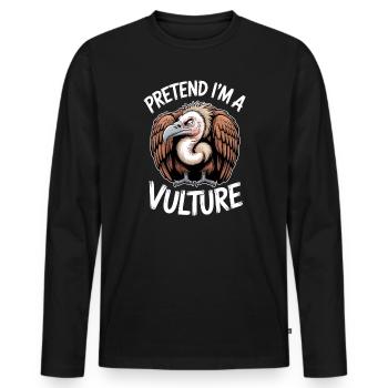 Vulture Sayings Vulture Funny Vulture Gift - Men's Premium Organic Long Sleeve Shirt - black - Front - Nico (187cm)