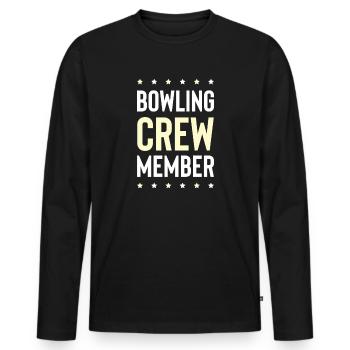 Équipe de bowling - T-shirt manches longues Premium bio Homme - noir - Devant - Nico (187cm)