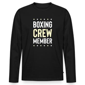 Équipe de boxe - T-shirt manches longues Premium bio Homme - noir - Devant - Nico (187cm)