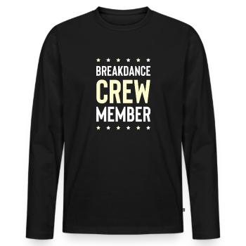 Breakdance Crew - Männer Premium Bio Langarmshirt - Schwarz - Vorne - Nico (187cm)