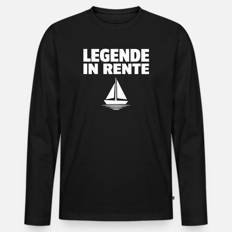 Endlich Rente Frei - Männer Premium Bio Langarmshirt - Schwarz