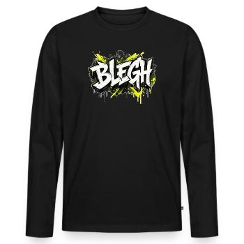 Blegh Graffiti Style - T-shirt manches longues Premium bio Homme - noir - Devant - Nico (187cm)