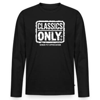 Nur Klassiker Senior Pet Pride - Männer Premium Bio Langarmshirt - Schwarz - Vorne - Nico (187cm)