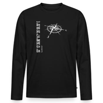 empty - Men's Premium Organic Long Sleeve Shirt - black - Front - Nico (187cm)