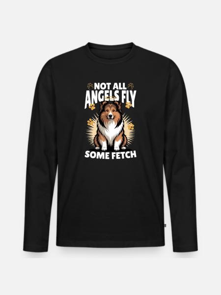 Chien Shetland Sheltie Race - T-shirt manches longues Premium bio Homme - noir