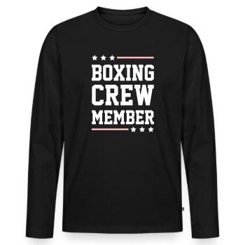 Équipe de boxe - T-shirt manches longues Premium bio Homme - noir - Devant - Nico (187cm)