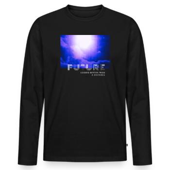 Future - Men's Premium Organic Long Sleeve Shirt - black - Front - Nico (187cm)