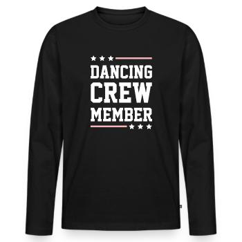 Dancing Crew - Männer Premium Bio Langarmshirt - Schwarz - Vorne - Nico (187cm)