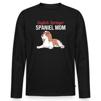 Chien Springer Spaniel - T-shirt manches longues Premium bio Homme - noir - Devant - Nico (187cm)