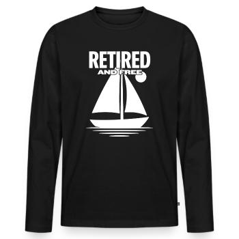 Retraite du voilier Freedom - T-shirt manches longues Premium bio Homme - noir - Devant - Nico (187cm)